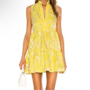 Amanda Uprichard - Sleeveless Saffron Dress in Portofino Brocade